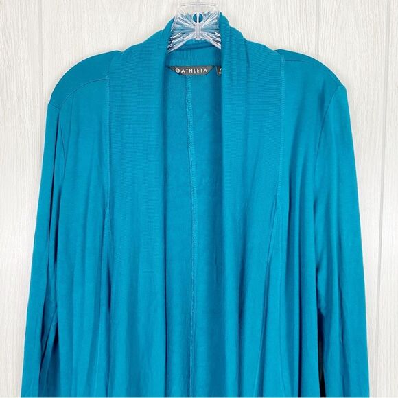 Athleta | Pranayama Wrap Cardigan In Nirvana Teal Size Small Tall - Picture 3 of 13